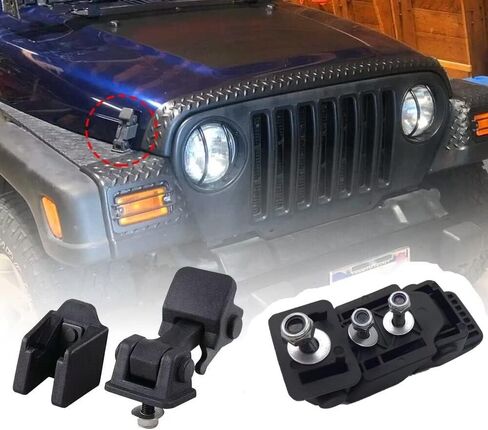 غطاء محرك السيارة قفل مزلاج الصيد ل 2007-2018 جيب رانجلر JK و 1997-2006 جيب رانجلر TJ in Kuwait