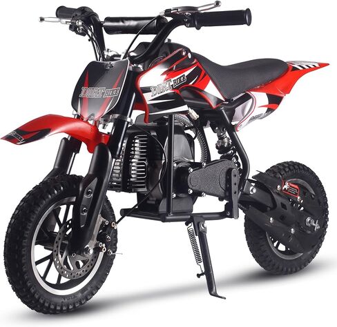 دراجة ترابية للأطفال تعمل بالغاز ثنائية الأشواط 50cc DB-01 من MotoTec باللون الأحمر in Saudi Arabia