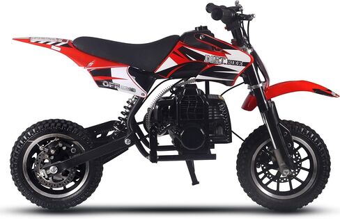 دراجة ترابية للأطفال تعمل بالغاز ثنائية الأشواط 50cc DB-01 من MotoTec باللون الأحمر in Saudi Arabia
