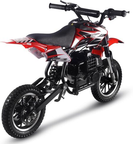 دراجة ترابية للأطفال تعمل بالغاز ثنائية الأشواط 50cc DB-01 من MotoTec باللون الأحمر in Saudi Arabia
