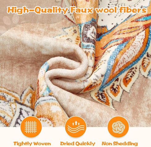 Area Rug 2x6 Runner Rug, Machine Washable Runner Boho Hallway Rugs Non-Slip Soft Low Pile Floral Carpet Runner for Hallways Kitchen Laundry Bedroom Bathroom(Beige,2'x6') in Saudi Arabia