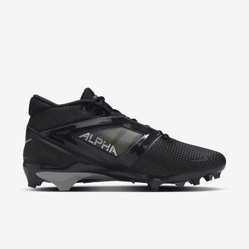 Nike Alpha Menace 4 Pro Football Cleats (FD7037-001, Black/Light Smoke Grey/White) in Saudi Arabia