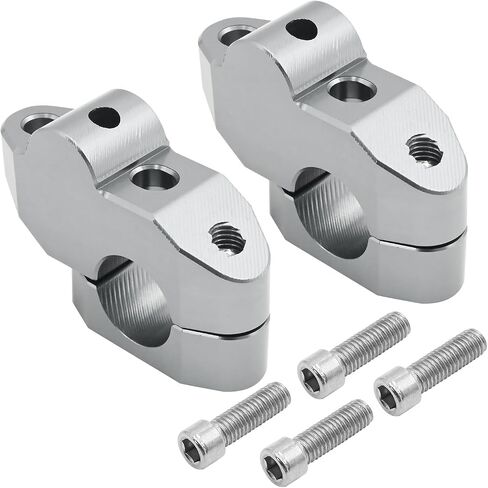 7/8" 22 mm Titanium Motorcycle Handlebar Risers Universal ATV Dirt Bike Handle Bars with Mount Clamp Replacement for Honda Replacement for Kawasaki Replacement for Suzuki Yamaha in Saudi Arabia