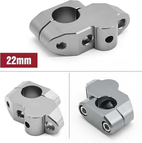 7/8" 22 mm Titanium Motorcycle Handlebar Risers Universal ATV Dirt Bike Handle Bars with Mount Clamp Replacement for Honda Replacement for Kawasaki Replacement for Suzuki Yamaha in Saudi Arabia