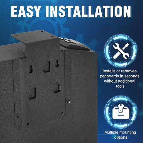 Pistol Safe with Biometric Fingerprint for Truck, Desk, Bedside, Wall, Biometric Pistol Safe with Fingerprint, PIN Code, KEY Access, Auto Sliding Door Gun Safe Box in Kuwait