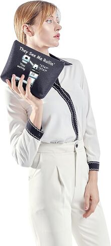POFULL Xray Tech Gift They See Me Rollin' They Waiting حقيبة مكياج بسحاب، حقيبة سفر، هدية لتقني الأشعة (هم يرونني Rollin' Xray حقيبة مستحضرات التجميل) in Kuwait