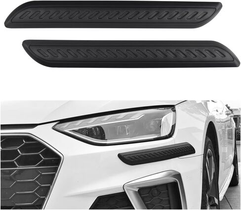2PCS Car Bumper Guard,Anti-Collision Car Bumper Protector Guard Anti-Scratch Rubber Bumper Strip,Universal Front & Rear Bumper Protector for Cars Trucks SUVs Pickups (Black) in Saudi Arabia