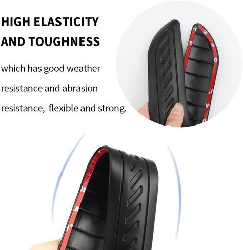 2PCS Car Bumper Guard,Anti-Collision Car Bumper Protector Guard Anti-Scratch Rubber Bumper Strip,Universal Front & Rear Bumper Protector for Cars Trucks SUVs Pickups (Black) in Saudi Arabia