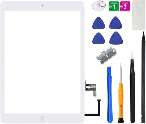 for iPad Air 1 / 1st Gen Screen Replacement 9.7 Inch Digitizer, for A1474 A1475 A1476 Air 1st Generation Touch Glass with Home Button, Repair Tool Kit (Black) in Kuwait
