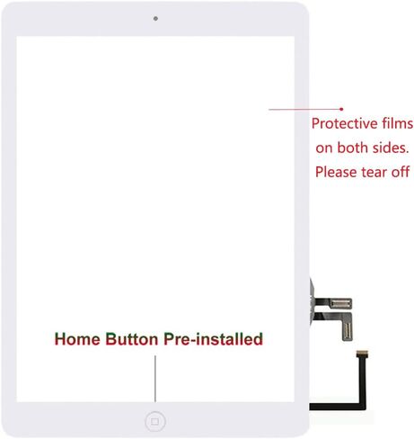 for iPad Air 1 / 1st Gen Screen Replacement 9.7 Inch Digitizer, for A1474 A1475 A1476 Air 1st Generation Touch Glass with Home Button, Repair Tool Kit (Black) in Kuwait
