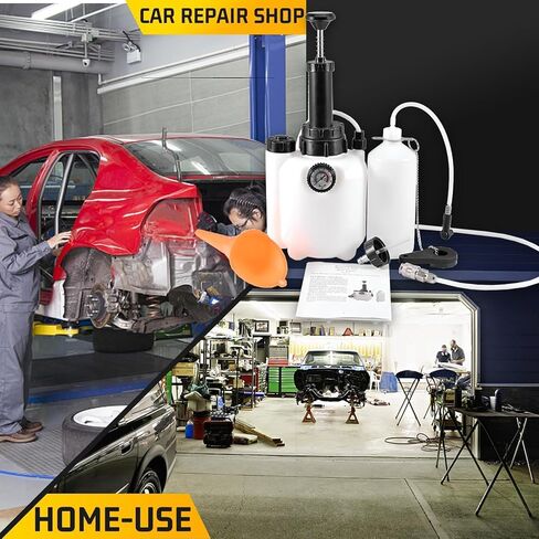 مجموعة مضخة سائل قابض الفرامل اليدوية سعة 3 لتر، أداة نزيف تغيير الزيت الاحترافية لشخص واحد مناسبة لجميع خزانات أسطوانات الفرامل، مع خرطوم وقمع وزجاجة زيت نفايات سعة 1 لتر in Kuwait