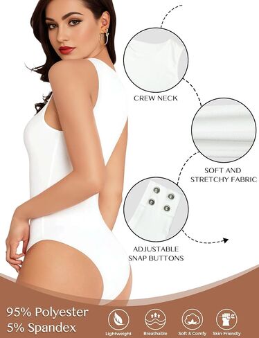 المرأة طاقم الرقبة أكمام داخلية Racerback الرسن تانك الأعلى الجسم الدعاوى للمرأة مثير الخروج ثياب in Kuwait