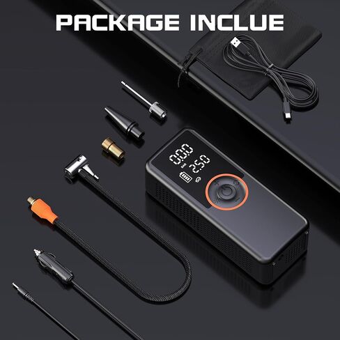 Tire Inflator Portable Air Compressor, Air Pump for Car Tires, 3X Faster Inflation, 150PSI,Cordless Portable Tire Inflator with Gauge for Car, Motorcycle, Bike, Ball, and More in Saudi Arabia