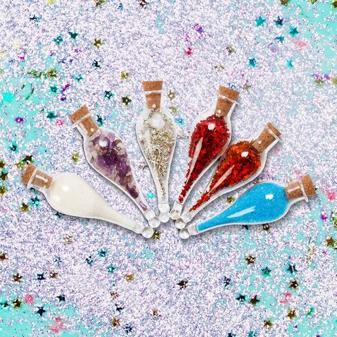 10 قطع من الزجاجات الصغيرة على شكل دمعة مع سدادات من الفلين، زجاجة صغيرة متمنية، زجاجات جرعة، برطمانات صغيرة للحرف الفنية، مشاريع DIY لتزيين حفلات الزفاف in Kuwait