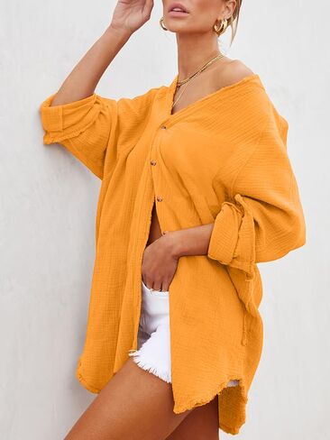 Womens Bathing Suit Cover Up Bikini Swimsuit Coverup Beach Cover Ups Button Down Shirts for Women in Saudi Arabia