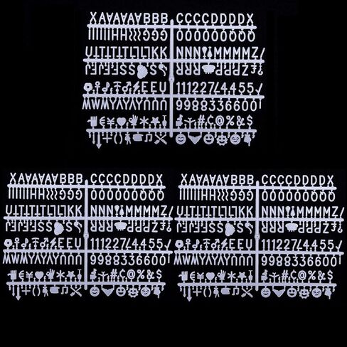 Board Letters Characters Letter Set for Changeable Felt Letter Board Letters, Including Numbers, Symbols for Sign Message Board White Plastic 3 Sets/510Pcs (white) in Saudi Arabia