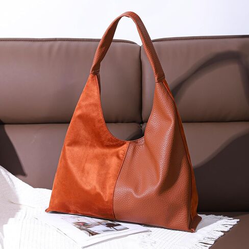 Viva Terry Large Slouchy Bag Oversized Slouchy Bags for Women Hobo Handbags with Soft Suede and Vegan Leather in Saudi Arabia
