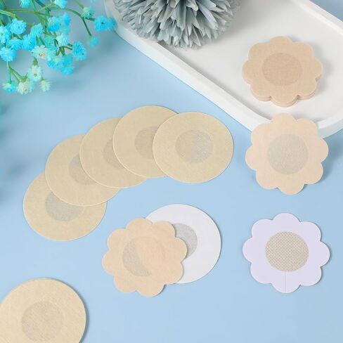 Sibba Breast Petals Invisible Nipple Covers Body Pasties 20 PC Pad Bra Lift Tape Stickers Boob Nipplecovers Skin Coverage in Saudi Arabia