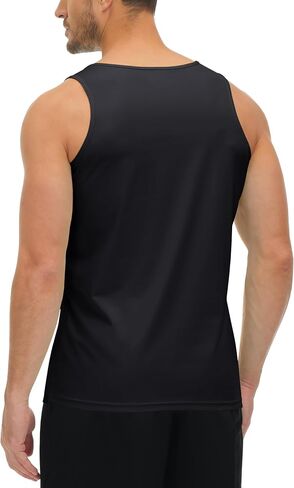 KEFITEVD Men's UPF 50+ Tank Top Sleeveless Workout Swim Shirts Quick Dry Muscle Shirt for Bodybuilding Gym Beach in Saudi Arabia