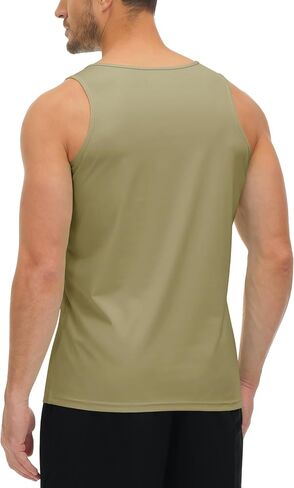KEFITEVD Men's UPF 50+ Tank Top Sleeveless Workout Swim Shirts Quick Dry Muscle Shirt for Bodybuilding Gym Beach in Saudi Arabia