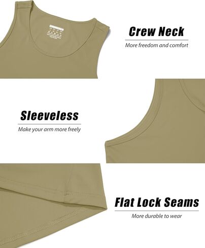 KEFITEVD Men's UPF 50+ Tank Top Sleeveless Workout Swim Shirts Quick Dry Muscle Shirt for Bodybuilding Gym Beach in Saudi Arabia