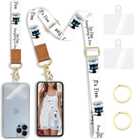 Phone Lanyard Wrist Strap Crossbody, Be Kind Cell Phone Lanyard for Around The Neck Wristlet Adjustable Phone Strap, Rainbow Cute Lanyard for Keys iPhone Case ID Badges Phone Accessories in Kuwait