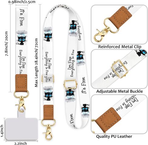Phone Lanyard Wrist Strap Crossbody, Be Kind Cell Phone Lanyard for Around The Neck Wristlet Adjustable Phone Strap, Rainbow Cute Lanyard for Keys iPhone Case ID Badges Phone Accessories in Kuwait