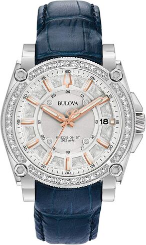 Bulova Men's Icon High Precisionist Quartz Chronograph Diamond Watch, 100m Water Resistant, Continous Sweeping Secondhand in Saudi Arabia