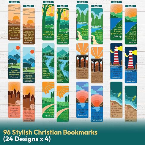 مجموعة الإشارات المرجعية المسيحية، 96 قطعة من الإشارات المرجعية لآية الكتاب المقدس، والإشارات المرجعية الدينية، وهدايا القراءة المرجعية للكتاب المقدس، والإشارات المرجعية للكتاب المقدس للنساء، والإشارات المرجعية للرجال، وعلامات الكتب للأناجيل (طازجة 1) in Kuwait