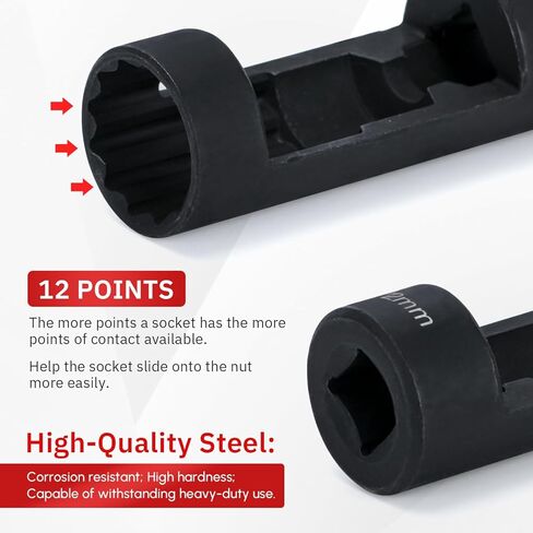 5 قطعة تعليق تبختر الجوز المقبس أداة مجموعة 18 مللي متر 19 مللي متر 21 مللي متر 22 مللي متر 24 مللي متر مع 12 نقطة 1/2 "محرك in Kuwait