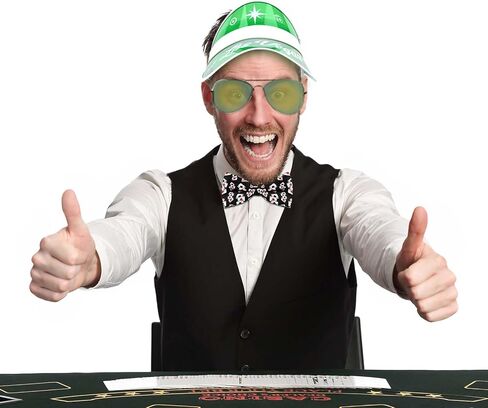 مجموعة سترة تاجر الكازينو أقنعة قبعة ربطة القوس فيونكة شارات النظارات الشمسية سترة للبالغين لمستلزمات فستان الحفلات في لاس فيغاس كاسنيو in Kuwait