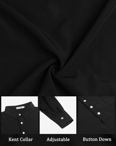 LVCBL Kaftan for Men Long Sleeve Thobe Button Down Lapel Muslim Shirts Big and Tall Long Caftan in Saudi Arabia