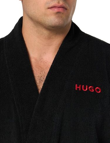 HUGO رداء تيري طويل للرجال مع شعار مطرز in Saudi Arabia