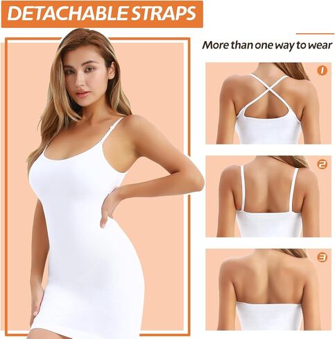 Body Shaper For Women Under Dress Control Slips One Piece Full Slip Tummy Control Shapewear Dress With Adjustable Strap in Saudi Arabia