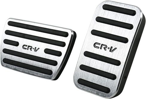 2PCS Aluminum Alloy Pedals Cover No Drilling Anti-Slip Brake and Accelerator Pedal Pads Modified Decorative Metal Pedal Covers for Honda CR-V CRV 2017-2025-Silver in Saudi Arabia