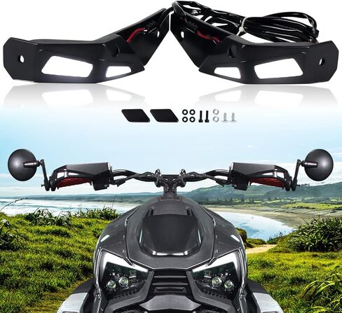 Handguards Protector Wind Deflector Compatible with Can-Am Ryker All Models Accessories Replace #219400894 Plastic Hand Guards Air Deflector Kit (Black) in Saudi Arabia