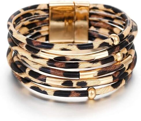 Leather Bracelets For Women Bohemia Wrap Multi-Layer Elegance Bracelet Boho Bangle Western Jewelry Gifts for Women Wife in Saudi Arabia