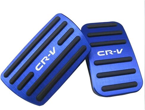 2PCS Aluminum Alloy Pedals Cover No Drilling Anti-Slip Brake and Accelerator Pedal Pads Modified Decorative Metal Pedal Covers for Honda CR-V CRV 2017-2025-Silver in Saudi Arabia