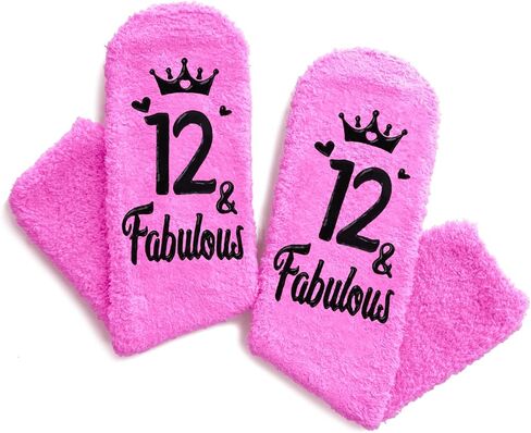 HAPPYPOP 12th Birthday Gifts Ideas for Girls - Socks for 12 Year Old Kids, Presents for 12 Year Olds, 12 Year Old Gifts for Tween Girls in Saudi Arabia