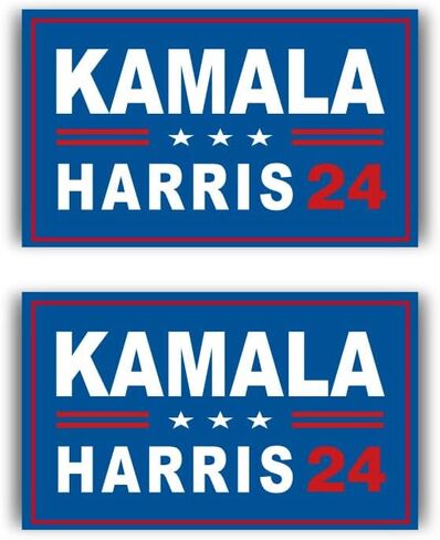 Kamala Harris 2024 President Campaign Car Magnet Bumper Magnet Truck Magnet Fridge Magnetic Laptop Decal 2PCS Size 6" x 4" in Saudi Arabia
