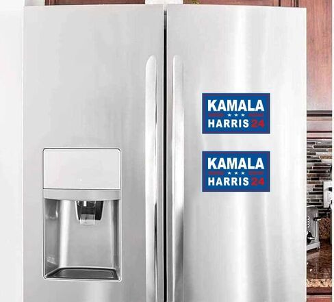 Kamala Harris 2024 President Campaign Car Magnet Bumper Magnet Truck Magnet Fridge Magnetic Laptop Decal 2PCS Size 6" x 4" in Saudi Arabia