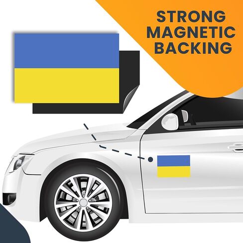 Magnet Me Up: Ukraine Ukrainian Flag Car Magnet Decal - 4x6 Inches, Heavy-Duty Automotive Magnet for Car, Truck, SUV - Show Your Ukrainian Pride with This Vibrant Auto Magnet in Saudi Arabia