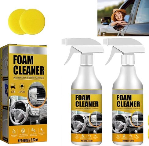 قطعتان من منظف الرغوة متعدد الأغراض، منظف رغوي للسيارة، منظف رغوي داخلي للسيارة، منظف رغوي رئيسي، منظف رغوي لمقعد السيارة، رذاذ منظف رغوي in Kuwait