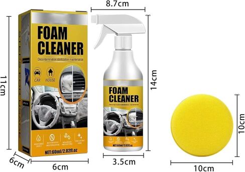 قطعتان من منظف الرغوة متعدد الأغراض، منظف رغوي للسيارة، منظف رغوي داخلي للسيارة، منظف رغوي رئيسي، منظف رغوي لمقعد السيارة، رذاذ منظف رغوي in Kuwait