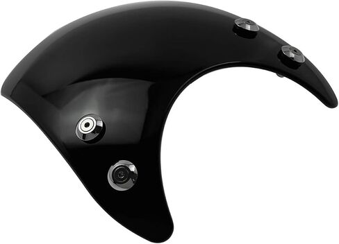 HDBUBALUS Motorcycle Windshield Windscreen,1.57‘’ Fork Mount 5.9‘’ Round-Headlight For Harley Sportster 883 XL883 1200 Custom XL1200 Low（Black） in Saudi Arabia