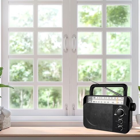 Retekess TR604 AM FM Radio, Portable Radio Plug in Wall | for Home,Picnic,Senior, D Battery Operated,Large Dial,High/Low Tone Mode,Big Speaker,Earphone Jack in Kuwait