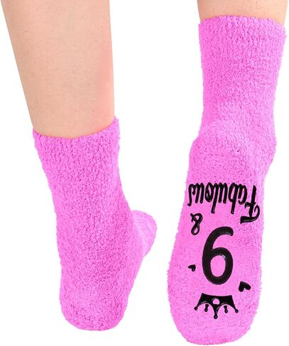 HAPPYPOP 9th Birthday Gifts Ideas for Girls - Socks for Kids Age 9, Gifts for Nine Year Old Girls, Presents for 9 Year Old Girls in Saudi Arabia
