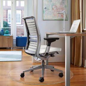 NeuType Glass Chair Mat, Tempered Glass Office Chair Mat for Carpet or Hardwood Floor - Effortless Rolling, Easy to Clean, Best for Your Home or Office Floor (36" Round x 1/4", Transparent)