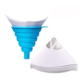 25 Packs Paint Strainers Cone Paint Filter with 190 μm Filter Tips and 1 Pack Silicone Funnel, Cone Shaped Nylon Mesh Funnel for Automotive, Spray Guns, House, Etc.