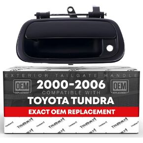 TRUBUILT1 AUTOMOTIVE Tailgate Handle - Compatible with 2000-2006 Toyota Tundra - Liftgate Latch with Keyhole - Smooth Finish, Plastic - OEM 69090-0C030-C0, 69090-0C010, 80867, TO1915111